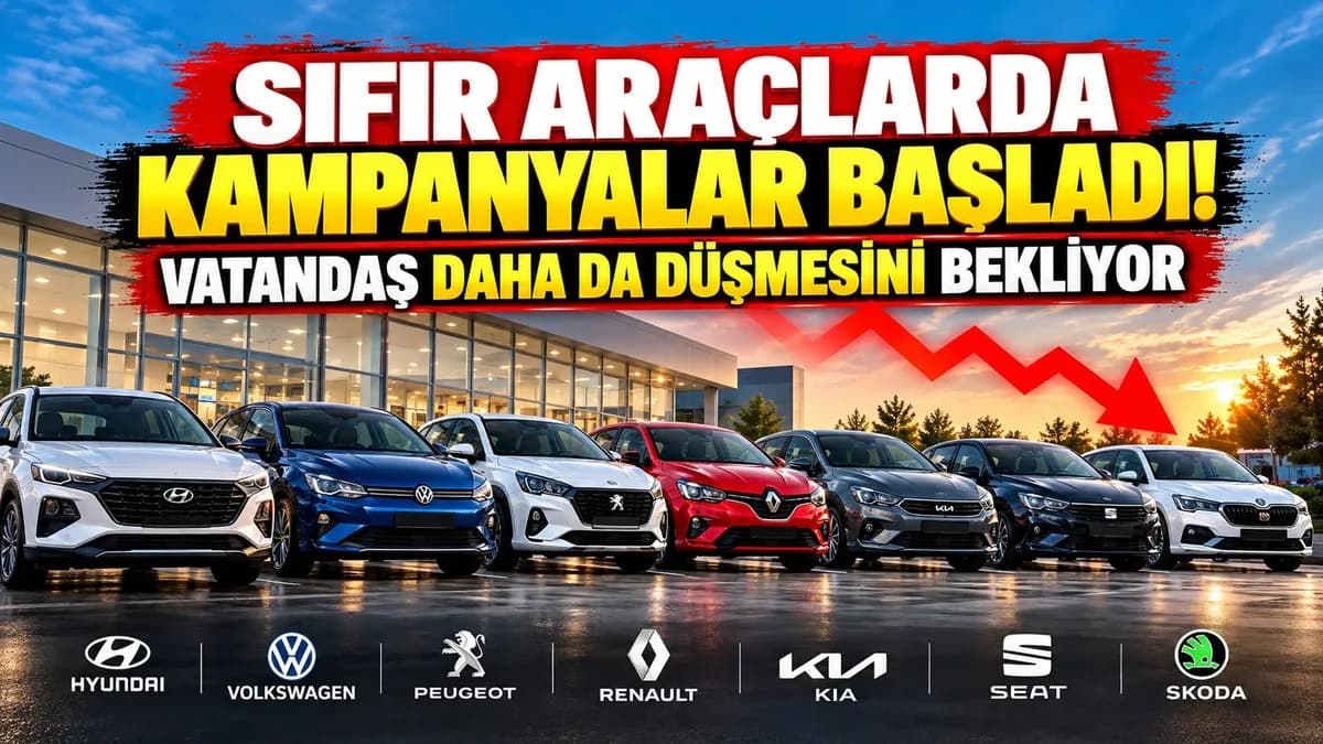 SIFIR ARAÇLARDA SATIŞLAR GERİLEDİ! FİYATLARIN DAHA DA DÜŞMESİ BEKLENİYOR